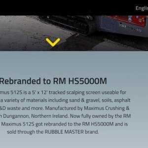 foto 25.7t sortyrowka 300t/h mobil Maximus 512S / RubbleMaster HS5000 M